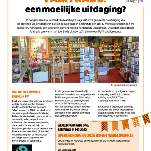 Mondiale thema's in infoblad - Sint-Gillis-Waas